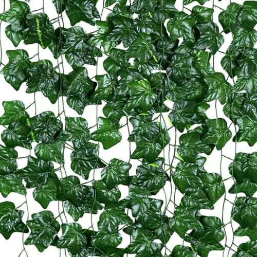 1pc Simulation Rattan Green Leaf Plant Rattan Home Decoration Artificial Grapevine Rose Rattan Wedding Party Garden Decoration