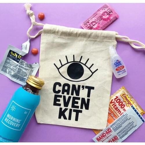 Custom Hangovers Kits Team Bride Bachelorette Party Bag Wedding Welcome bridal Shower guest Gift Bags Birthday Muslin Cloth Bag