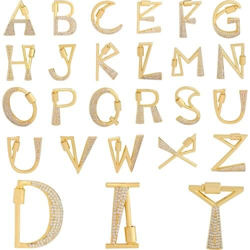 Hot Sell DIY Clasps Handmade Necklace Bracelets Making Accessories Letter Name Pendant Jewelry Components Hanging Chain Gifts