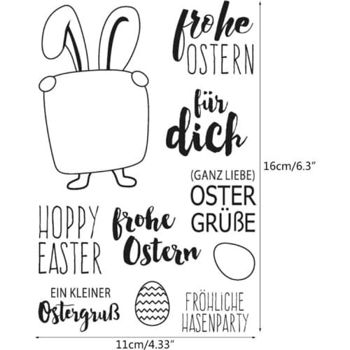 German Easter Silicone Clear Seal Stamp DIY Scrapbooking Embossing Photo Album