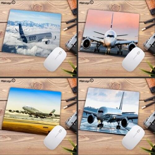 Mairuige Cool New Airbus A350 Plane Gamer Speed Mice Retail Small Speed Mousepad Size for 18x22cm 25x29cm Rubber Mousemats