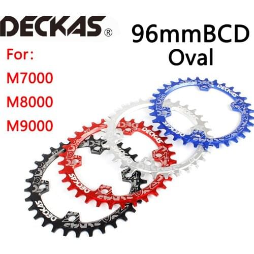 Deckas 96BCD Oval Chain ring Mountain bike BCD 96mm 32T 34T 36T 38T crankset Tooth plate parts For MTB bike M6000 M7000 M8000