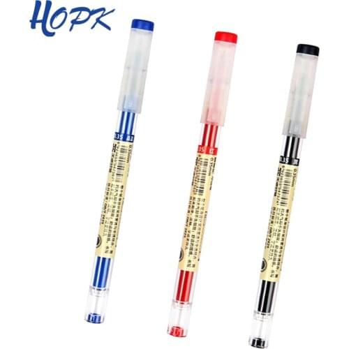 3 Pcs/lot Japanese Gel Pen 0.35mm Black Blue red Ink Pen Simple style Pen School Office Student Exam Writing Stationery Supply