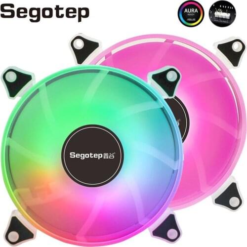 Segotep CPU Cooler PC Case Fan 120mm RGB PWM Heat Sink Radiator Mute PC 12cm Fans Adjust Cooler Ventilador