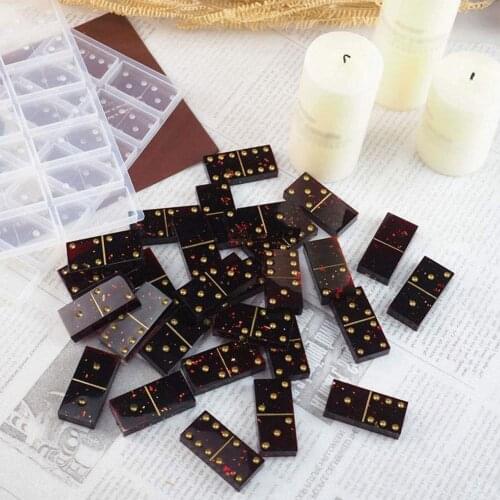Handmade Domino Silicone Mold For Professional Setting Decoration Dominoes Craft Cabochons Board Charms Making W8T7