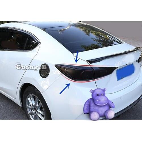 Car Sticker Styling Trim Tail Light Rear Back Frame Lamp Cover 4pcs For Mazda 3 Axela M3 Sedan 2014 2015 2016 2017 2018 2019