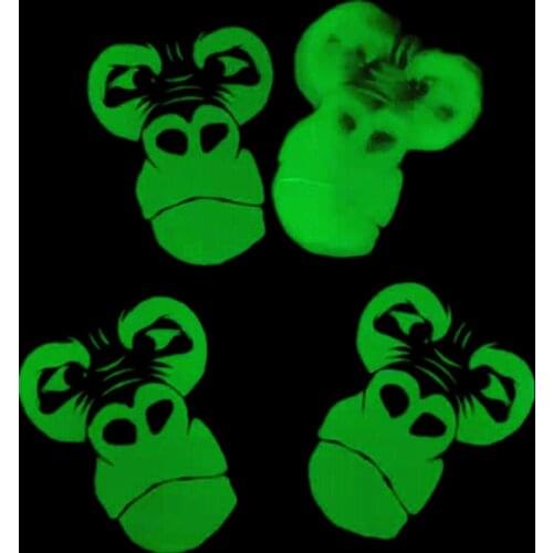 Patches Noctilucent Orangutan Stickers for Clothes Thermal Transfer Printing Pattern DIY Decoration Fashion Style Luminous Patch