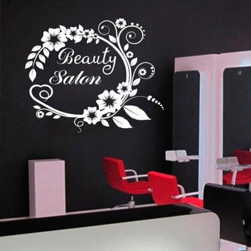Vinyl Beauty Salon Wall Decal Hair Salon barber Wall Decor Beauty Salon Window Sticker Removable home decoration Decals HY1611