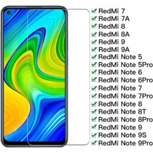 Tempered Glass For Xiaomi Redmi Note 10 9 7 5 8 Pro 8T mi 10 lite Poco X3 NFC F2 Screen Protector on Redmi note 7 8 9 Pro glass