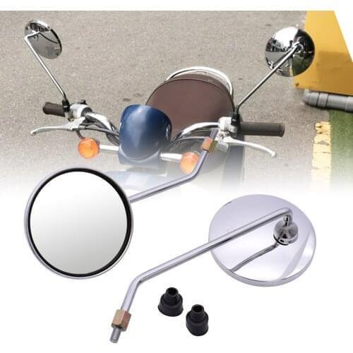 Motorcycle Back View Mirror 4.3 Inch Chrome Round Rearview Mirrors For Suzuki drz 400 sm RMX250 RMZ250 RMZ450 DRZ400SM DR250