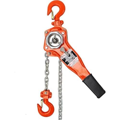 1.5T Manual Ratcheting Lever Chain Hoist 1.5M Portable Hand Block Lifting Come Along Puller Pulley Hook Mount