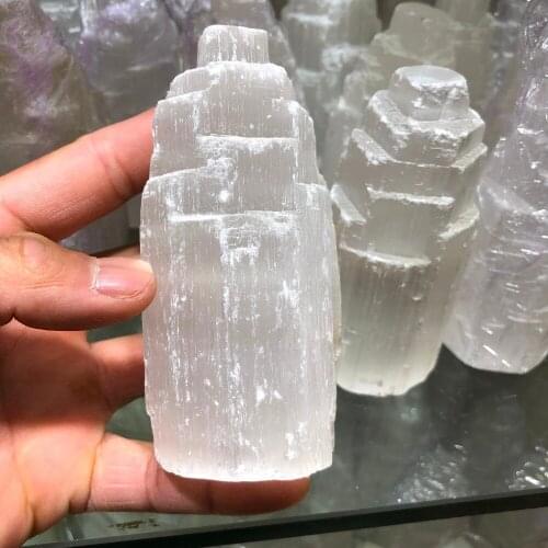 1pcs Selenite white gypsum crystal point of tower tower of skyscraper