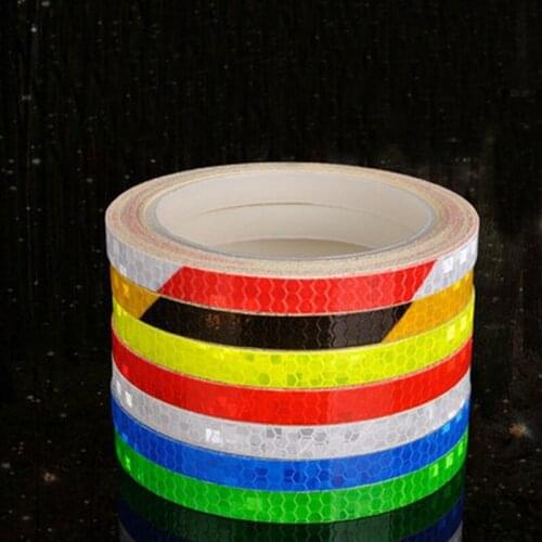 1cm*8m Bike Stickers Reflective Tape Fluorescent MTB Bike Bicycle Strips Cycling MTB Tape for Helmet Motorcycle Scooter