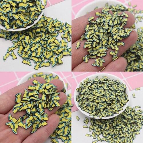 100g/Lot Simulation Lightning Slices Polymer Soft Clay Sprinkles for DIY Crafts Filling Decoration Accessories