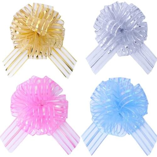 20Pcs Organza Large Pull Bow Ribbons Christmas Gift Wrap Bows DIY Wedding Car Room Decoration Crafts Gifts Packing Wrap Bowknot