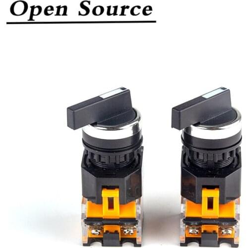 22mm LA38-11X2 LA38-20X3 Self-locking/Latching Long Handle Knob Switch 10A/660V 2 Position 3 Position Selector Switch