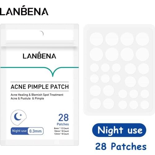25/28pc Trouble Area Invisible Acne Stickers Pustule Welling Outburst Pimple Treatment Patchs Waterproof Herb Mild Skin Care Tag