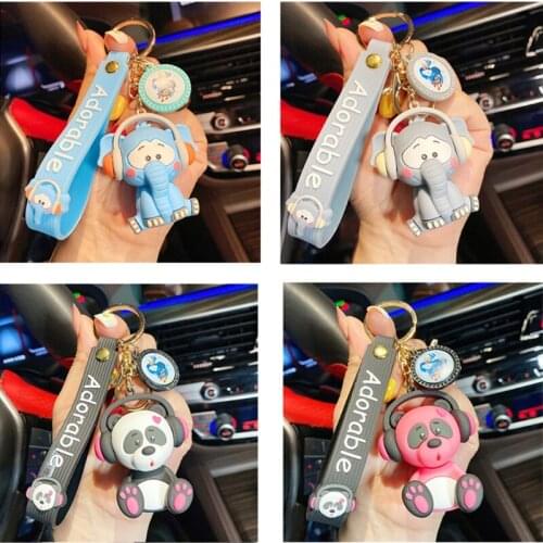 5cm/2in Cartoon Keychain Elephant Panda Pendant Girls Gift Backpack Accessories