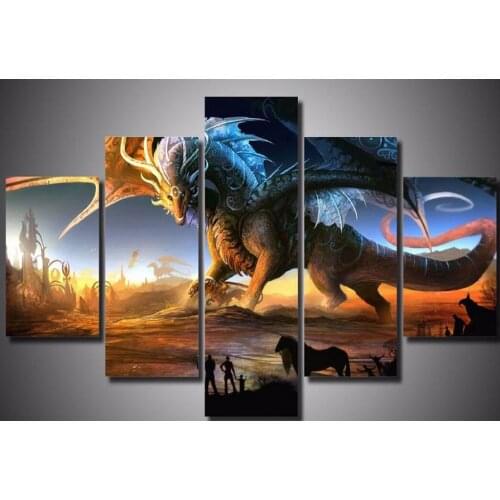 5d diamond mosaic full diamond embroidery dragon 5 pcs animal 3d diy diamond painting cross stitch square drill beaded painting