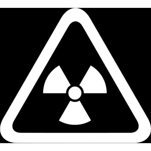 Car Sticker Radiation Warning Graphic Car Sticker Black/silver PVC Trim 13cm 11.7cm