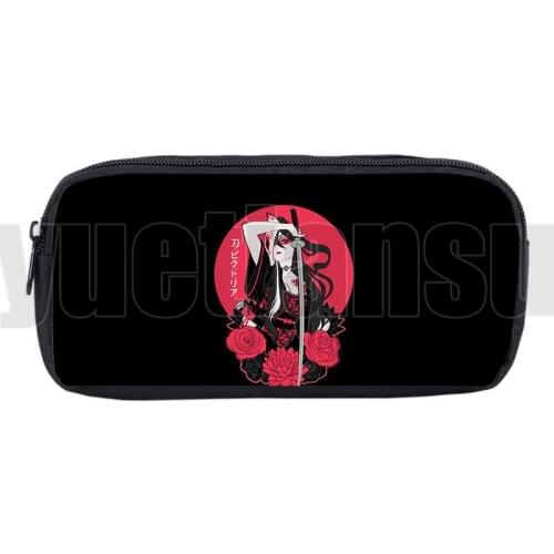 3D Print Makeup Box Anime Bushido Samurai Pencil Case School Supplies Stationery Storage Japan Samurai Pouch Bag Cosmetic Cases