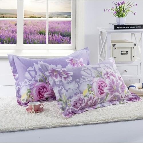 1pc 100% Polyester Pillow Case Beauty Flowers Printing Pillowcase Home Bedroom Pillow Cases 48cm*74cm 50