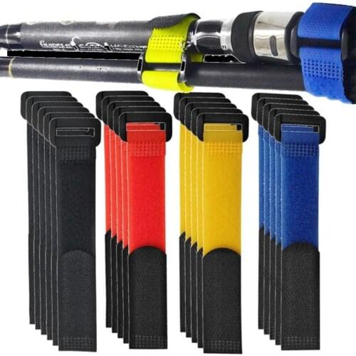 5/10/20pcs Outdoor Fishing Rod Tie Holder Fishing Tackle Strap Suspenders Fastener Hook Loop Ties Fishing Rod Strapping Velcro
