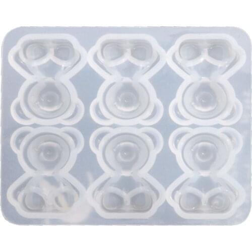 DIY Cute Gummy Molds Silicone Bear Orange Candy Chocolate Coke Drink Bottle Expory Resin Casting Pendant Mold Art Craft