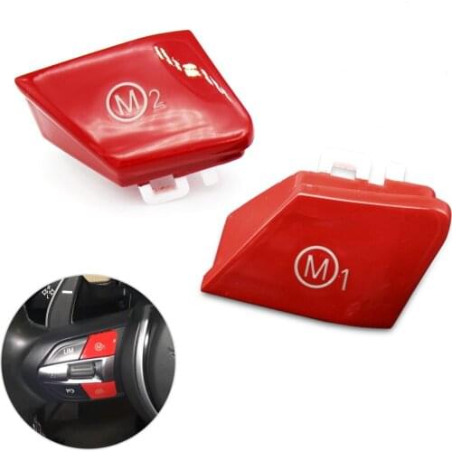 For BMW M Series M2 M3 M4 F80 F82 F83 GTS 3.0T 2pcs Car Steering Wheel Customized Red M1M2 Mode Switch Button Replacement Cover