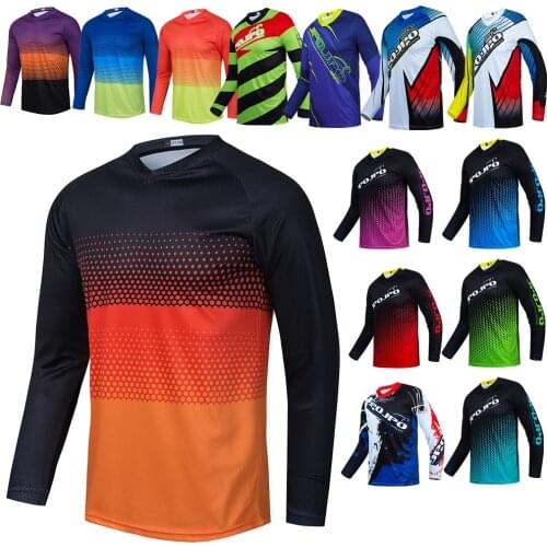 Motocross Jersey MTB Downhill Mountain Jersey Enduro MX Cycling Jersey Mountain Bike DH Maillot Ciclismo Hombre Quick Drying BMX