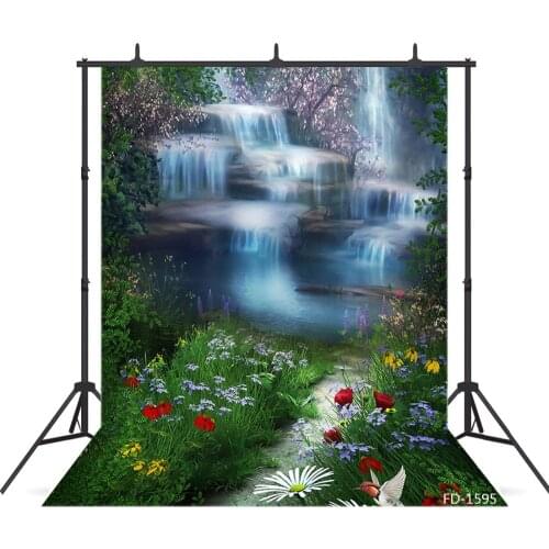 Fall Grass Flower Photography Backdrop For Photo Shoot Props Child Kids Baby Shower Vinyl Cloth Printed Background Photo Studio