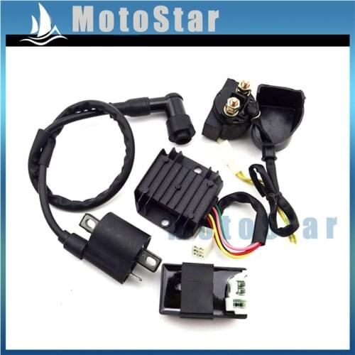 Racing Ignition Coil + 6 Pin AC CDI Box + Regulator Rectifier + Relay For 150cc 200cc 250cc Chinese ATV Quad 4 Wheeler
