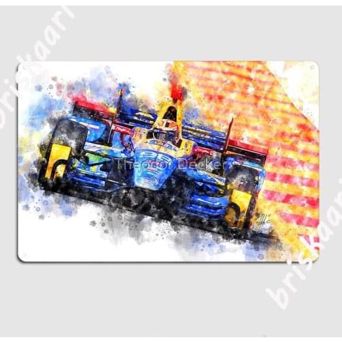 Racing Car Metal Sign Cinema Kitchen Custom Home Plates Auto Race Tin sign Poster
