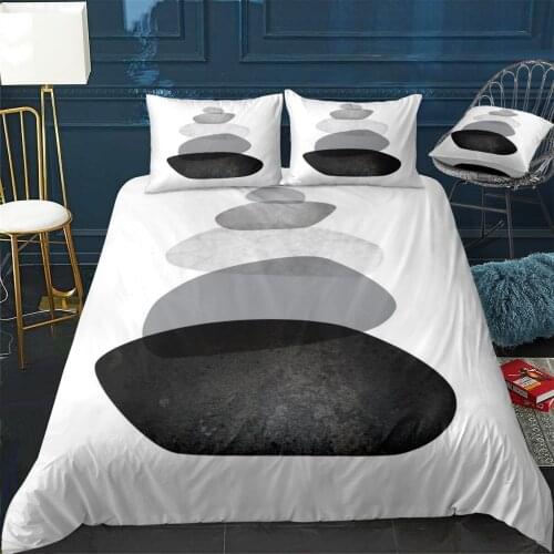 Balancing Stones Quilt Cover Pillowcase 3Piece Comforter Bedding Set With Pillow Case Single Double Duvet Cover Home Decora