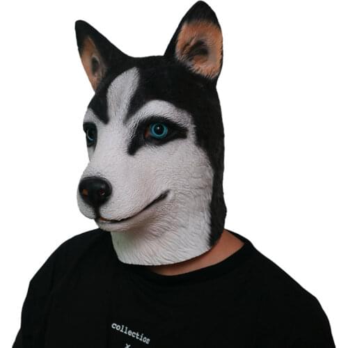 Husky Dog Masks Animal Head Full Face Dogs Mask Halloween Party Cosplay Costume Festival Adult Mask Toys Funny Masquerade Masks