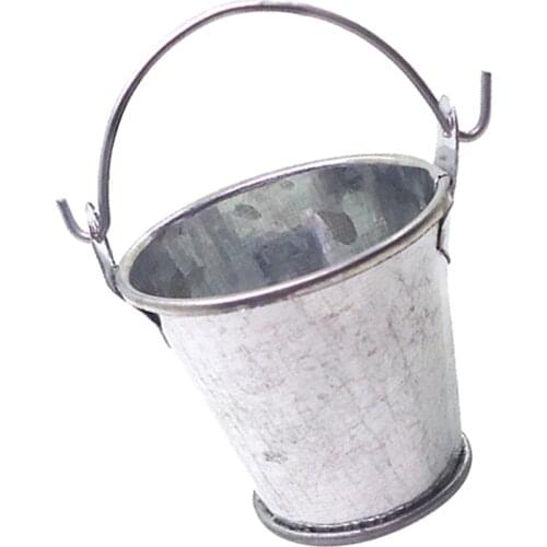 1:12 Scale Dollhouse Miniature Metal Bucket with Ice Set Kitchenware Decoration Accessories