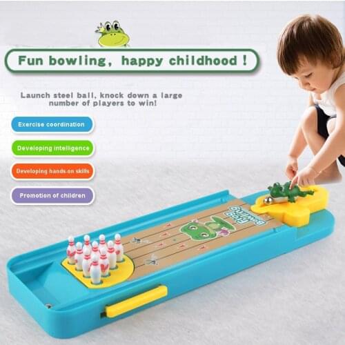 Desktop Bowling Game Toys For Children Mini Fun Indoor Parent-Child Interactive Table Game Kids Party Sport Toys Montessori Gift