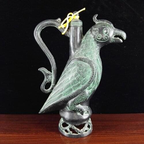 New antique bronzes sculptures ornaments, hawks, wine pot, carving family decorations