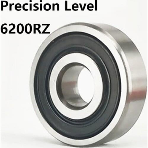 2pcs/lot 6200RZ Deep Groove Ball Bearing Precision Level 6200-RZ 6200RZ 10*30*9mm 10*30*9 High Quality Bearing Steel Material