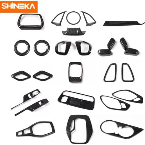 SHINEKA Car Styling Accessories For Chevrolet Camaro Car Interior Carbon Fiber Decoration Stickers For Chevrolet Camaro 2017