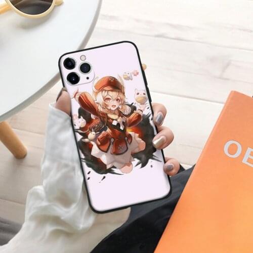 Genshin Impact Klee Manga Anime silicone Phone Case FOR iPhone Se 6 6s 7 8 Plus X Xr Xs 11 12 Mini Pro Max Glass Cover Shell