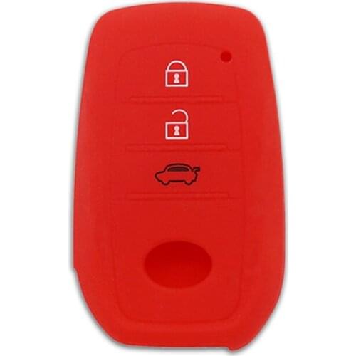 Muchkey Silicone Cover Holder Key Protection Smart Key Cover Of 3 Button Fits For Toyota Land Cruiser