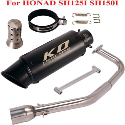 System Slip on Exhaust Muffler Escape Headear Connection Pipe for HONAD SH125I SH150I 2017-2020
