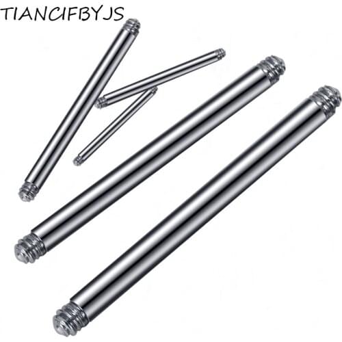 TIANCIFBYJS 50pcs 16g 14g Stainless Steel Industrial Ear Scaffold Barbells Piercing Accessory Ear Helix Bar/Tongue/Nipple Screw