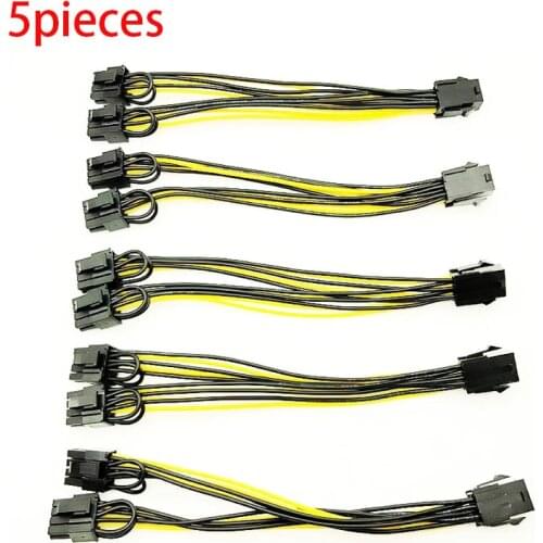 PCI-Express PCI-e 8pin To Dual 8Pin/PCIe 8pin-2x(6+2pin) VGA Graphic Video Card Splitter GPU Adapter Power Supply Splitter Cable