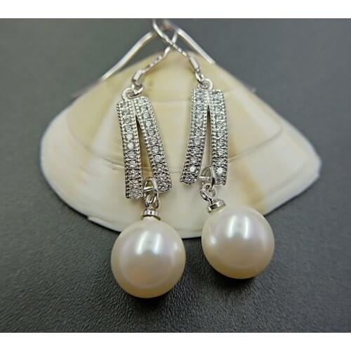 Pearl jewelry S925 Sterling Silver Wedding Earring for Women Cute Fine Jewelry Bohemia Silver Earrings Engagement Earrings Women