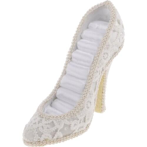 Jewelry Organizer Boxes Wedding Favors Shoe Ring Holder Display High-Heel