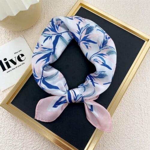 53*53cm High Quality Square Scarf Women Bandana Hairband Lady Head Wraps Female Shawl Fashion Neckerchief 2021