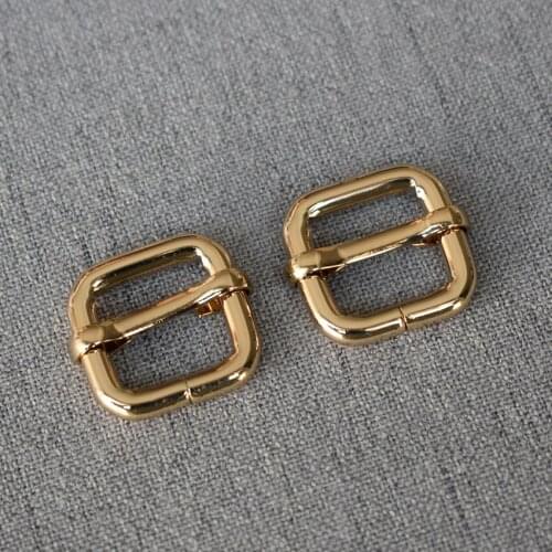 1 Piece 15mm Golden Metal Slider Adjustable Buckle Handbag Strap For Bag DIY Accessories 15LXK-j