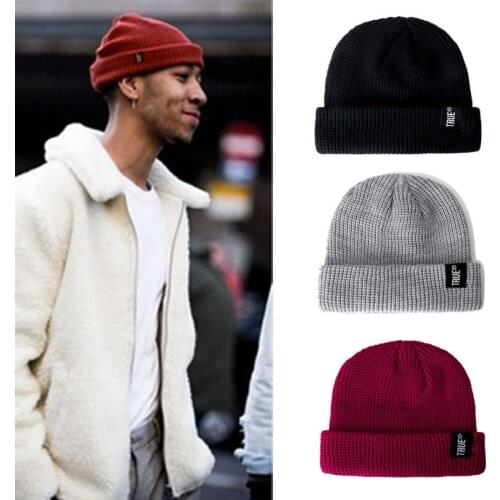 1 PCS Daily Fishermans Beanie Hat Unisex Sailor Style Winter Beanie Ribbed Knitted Short Melon Cap Solid Skull Hat Baggy Ski Hat